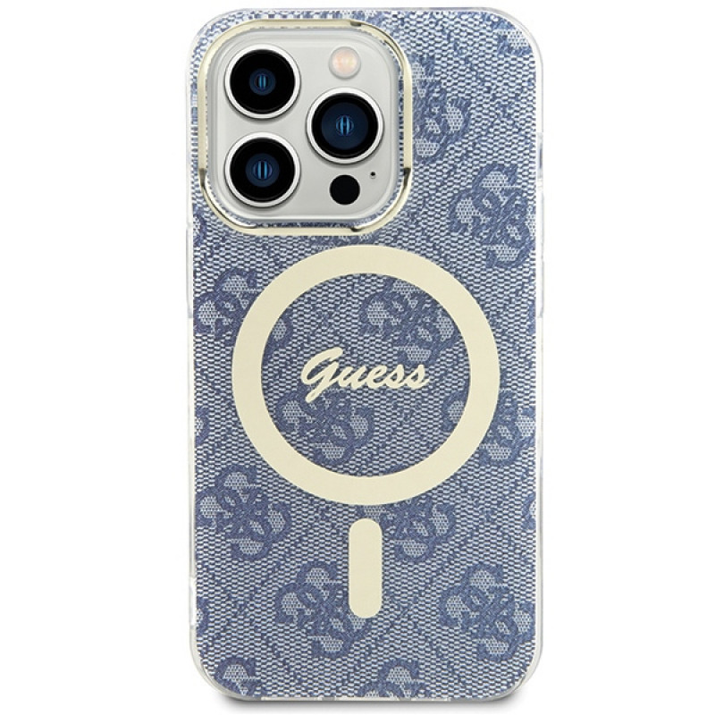 Guess GUHMP15XH4STB Apple iPhone 15 Pro Max kietasis dėklas IML 4G MagSafe, mėlynas (outlet)