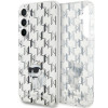 Karl Lagerfeld KLHCS23FEHNCMKLT Samsung Galaxy S23 FE (S711) kietasis dėklas Monogram Choupette, permatomas