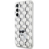 Karl Lagerfeld KLHCS23FEHNCMKLT Samsung Galaxy S23 FE (S711) kietasis dėklas Monogram Choupette, permatomas