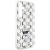 Karl Lagerfeld KLHCS23FEHNCMKLT Samsung Galaxy S23 FE (S711) kietasis dėklas Monogram Choupette, permatomas