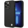 BMW BMHCP15LSILBK Apple iPhone 15 Pro silikoninis dėklas su Metal Logo, juodas