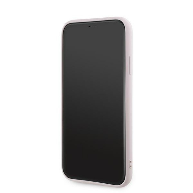 Karl Lagerfeld KLHCN61PQDSMGP Apple iPhone 11 / XR dėklas, Diagonal Quilted Script, rožinis
