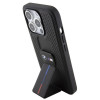 BMW BMHCP15LGSPPRK Apple iPhone 15 Pro dėklas Grip Stand Smooth & Perforated, juodas