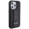 BMW BMHCP15LGSPPRK Apple iPhone 15 Pro dėklas Grip Stand Smooth & Perforated, juodas