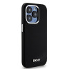 DKNY Apple iPhone 15 Pro dėklas Liquid Silicone Small Metal Logo MagSafe, juodas