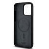 DKNY Apple iPhone 15 Pro Max kietasis dėklas Liquid Silicone White Printed Logo MagSafe, juodas