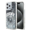 DKNY Apple iPhone 15 Pro Max kietasis dėklas Liquid Glitter Big Logo, juodas