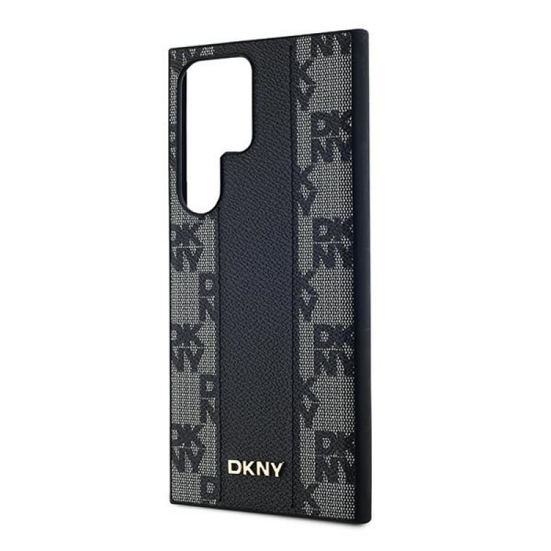 DKNY odinis languoto mono rašto MagSafe dėklas skirtas Samsung Galaxy S24 Ultra, juodas