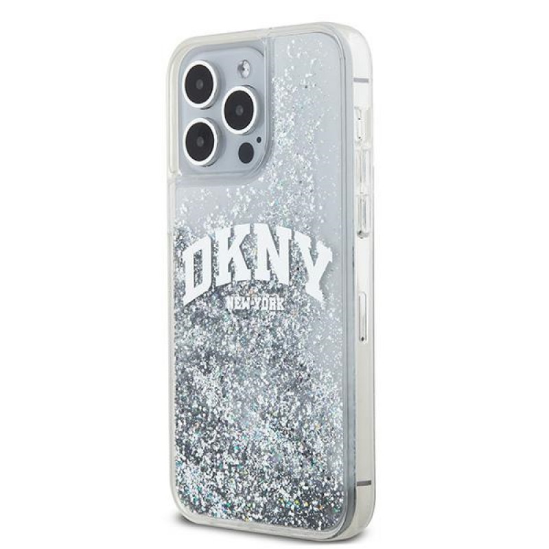 DKNY Apple iPhone 15 Pro Max kietasis dėklas Liquid Glitter Big Logo