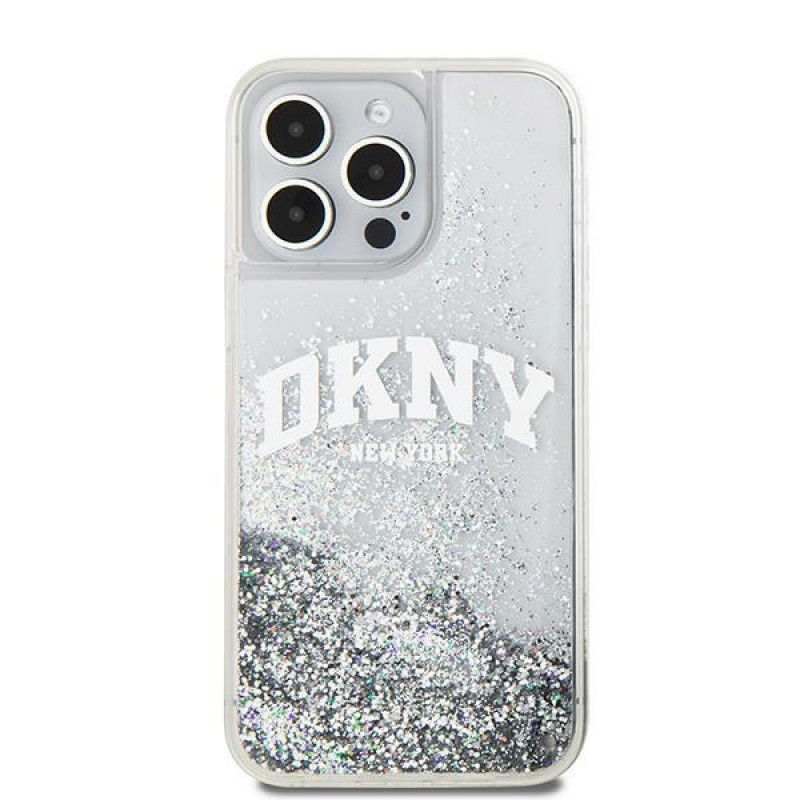 DKNY Apple iPhone 15 Pro Max kietasis dėklas Liquid Glitter Big Logo