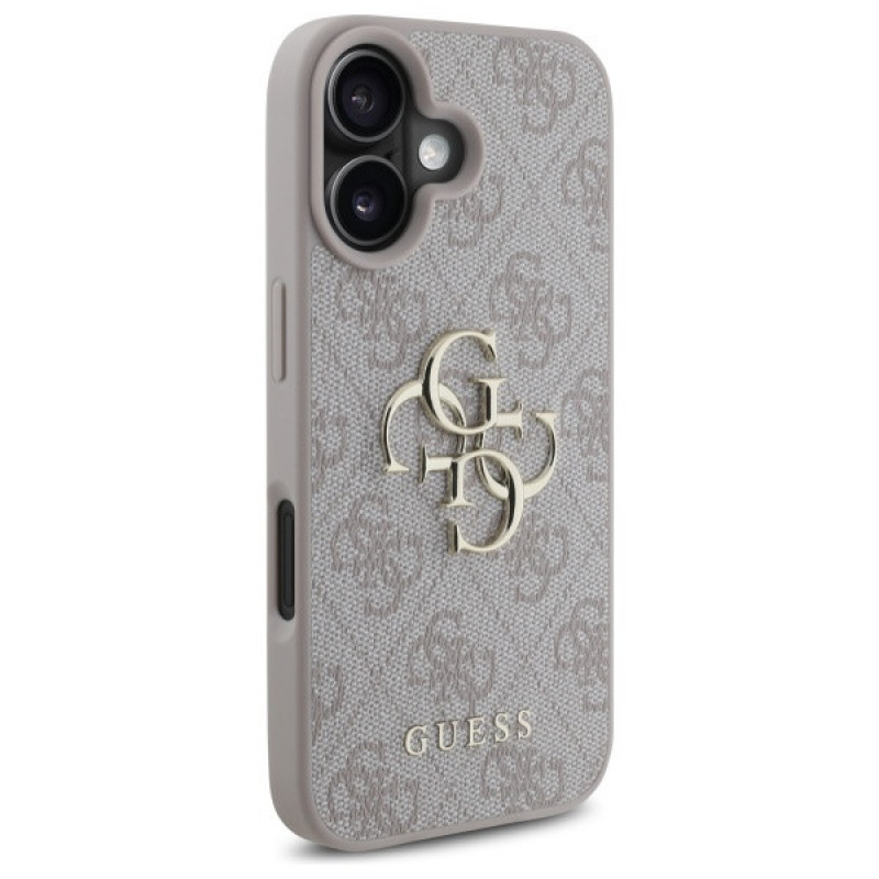 Guess GUHCP16S4GMGPI Apple iPhone 16 kietasis dėklas 4G Big Logo, rožinis