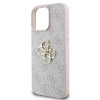Guess GUHCP16X4GMGPI 4G Big Metal Logo kietas dėklas, skirtas Apple iPhone 16 Pro Max 6.9", rožinis