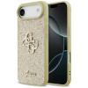Guess Fixed Glitter Big 4G kietasis dėklas, skirtas Apple iPhone Air, auksinis