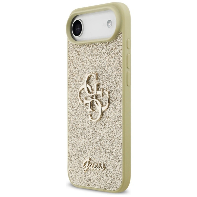 Guess Fixed Glitter Big 4G kietasis dėklas, skirtas Apple iPhone Air, auksinis