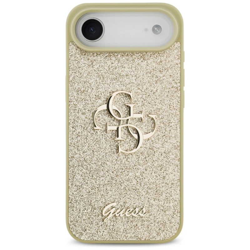 Guess Fixed Glitter Big 4G kietasis dėklas, skirtas Apple iPhone Air, auksinis