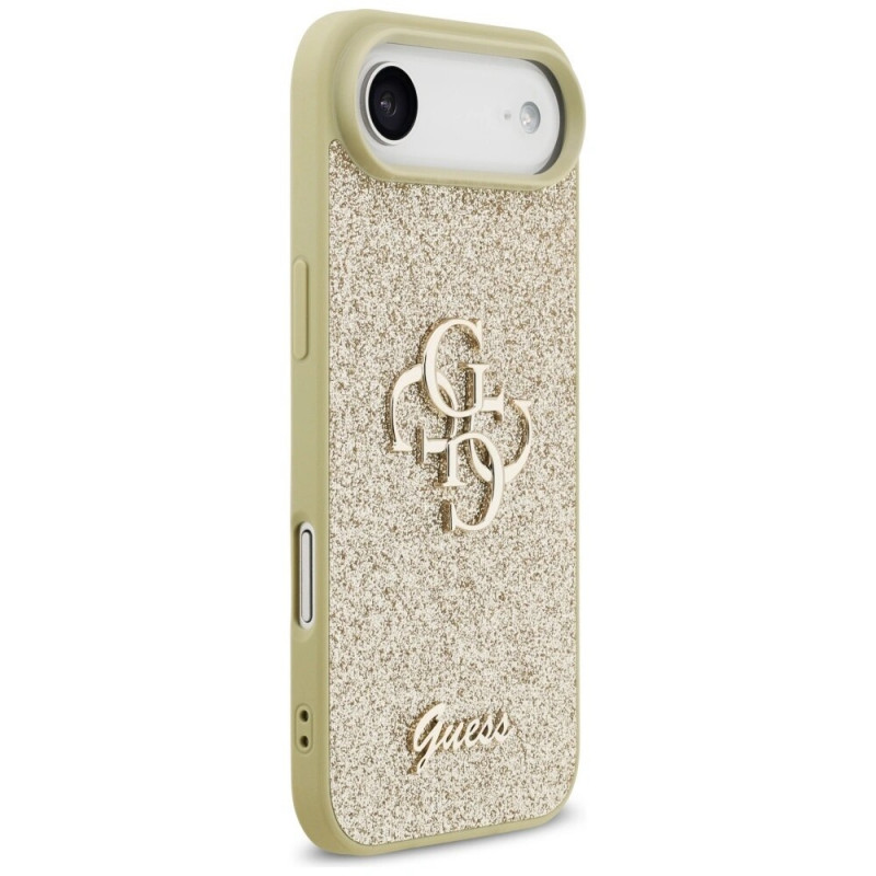 Guess Fixed Glitter Big 4G kietasis dėklas, skirtas Apple iPhone Air, auksinis