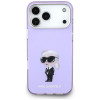 Karl Lagerfeld KLD22568 IML Aquarelle Karl & Choupette & Logo MagSafe dėklas, skirtas Apple iPhone 17 Pro Max, purpurinis