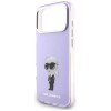 Karl Lagerfeld KLD22568 IML Aquarelle Karl & Choupette & Logo MagSafe dėklas, skirtas Apple iPhone 17 Pro Max, purpurinis