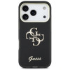 Guess GUE5344 IML 4G Script Metal kietasis dėklas, skirtas Apple iPhone 17 Pro Max, juodas