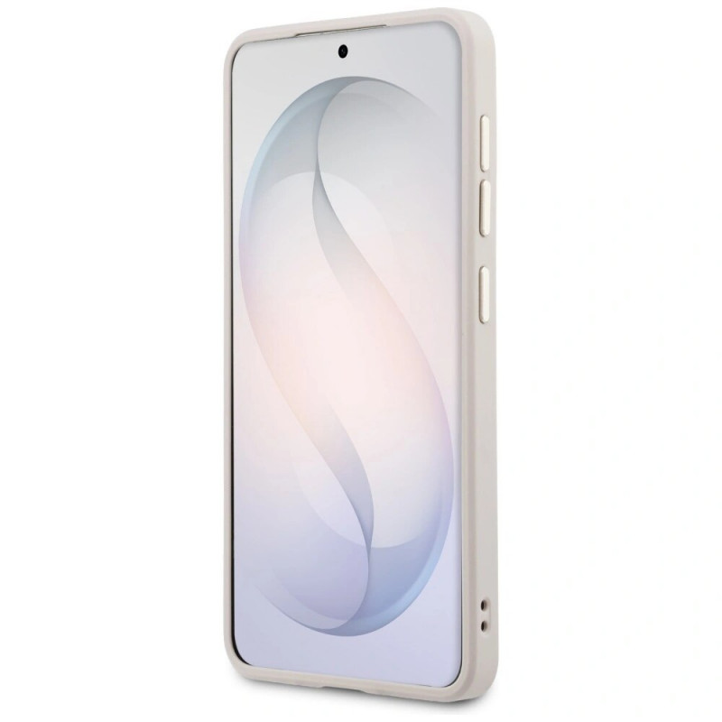 Guess GUE005375 4G Embossed Ring MagSafe kietas dėklas skirtas Samsung Galaxy S26+, rožinis