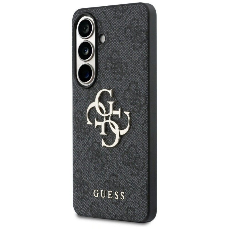 Guess GUE005301 4G Big Metal Logo kietas dėklas, skirtas Samsung Galaxy S26+, juodas