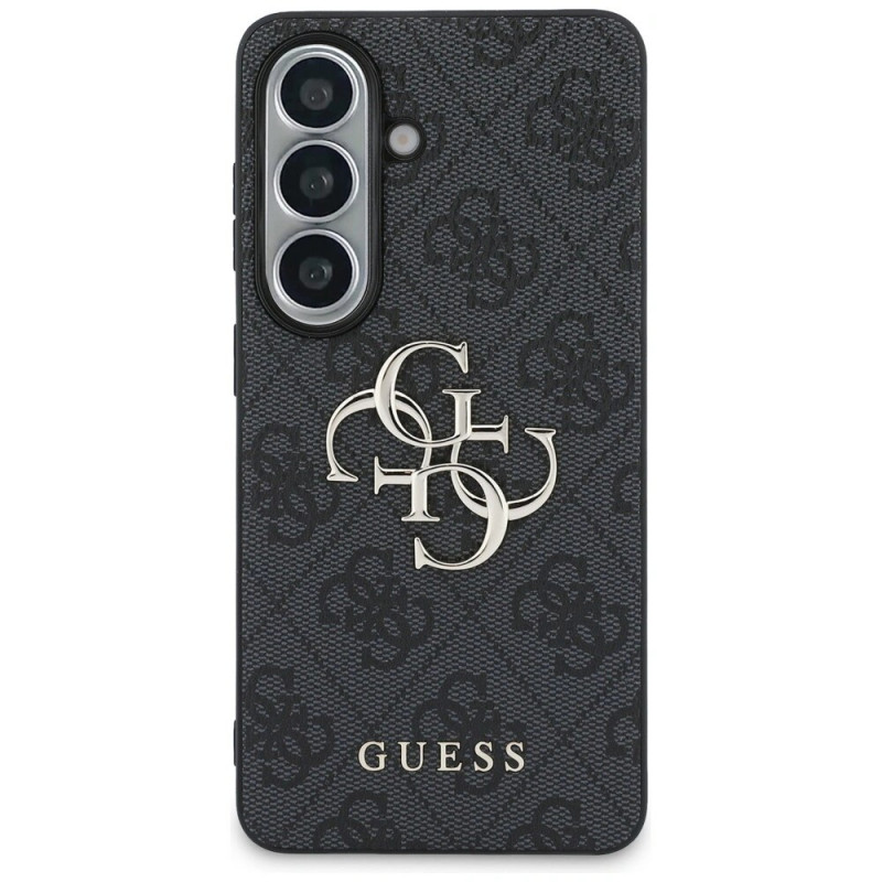 Guess GUE005301 4G Big Metal Logo kietas dėklas, skirtas Samsung Galaxy S26+, juodas