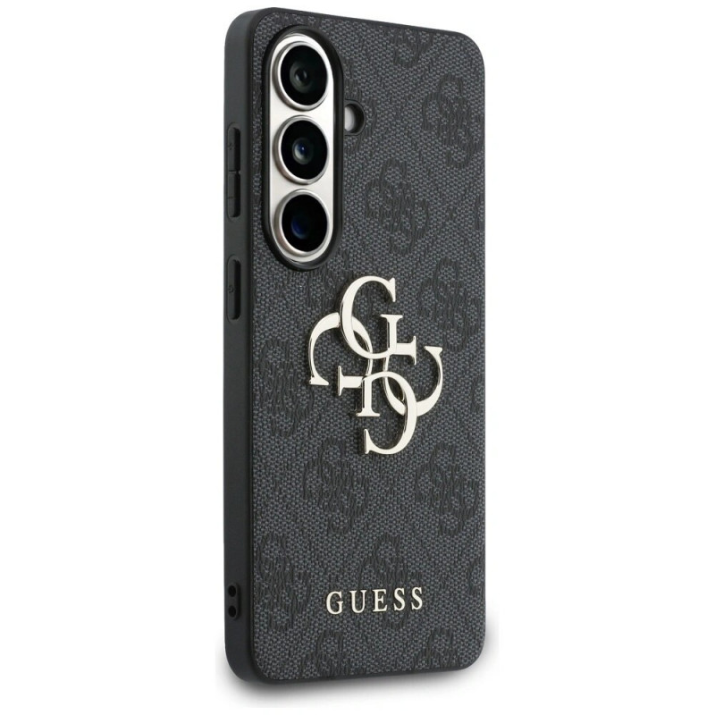 Guess GUE005301 4G Big Metal Logo kietas dėklas, skirtas Samsung Galaxy S26+, juodas