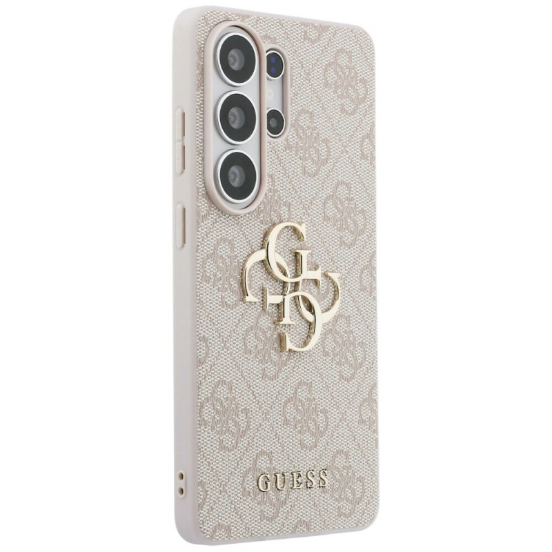 Guess GUE005337 4G Big Metal Logo kietas dėklas, skirtas Samsung Galaxy S26 Ultra, rožinis