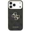 Guess 4G Big 4G Classic Logo Big Strap Metal Buttons dėklas su dirželiu, skirtas Apple iPhone 18 Pro Max / 17 Pro Max, juodas