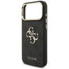 Guess 4G Big 4G Classic Logo Big Strap Metal Buttons dėklas su dirželiu, skirtas Apple iPhone 18 Pro Max / 17 Pro Max, juodas
