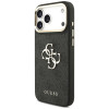 Guess 4G Big 4G Classic Logo Big Strap Metal Buttons dėklas su dirželiu, skirtas Apple iPhone 18 Pro / 17 Pro, juodas