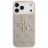 Guess 4G Big 4G Classic Logo Big Strap Metal Buttons dėklas su dirželiu, skirtas Apple iPhone 18 Pro Max / 17 Pro Max, rožinis