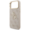 Guess 4G Big 4G Classic Logo Big Strap Metal Buttons dėklas su dirželiu, skirtas Apple iPhone 18 Pro Max / 17 Pro Max, rožinis