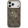 Guess 4G Big 4G Classic Logo Big Strap Metal Buttons dėklas su dirželiu, skirtas Apple iPhone 18 Pro Max / 17 Pro Max, rudas