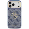 Guess 4G Big 4G Classic Logo Big Strap Metal Buttons dėklas su dirželiu, skirtas Apple iPhone 18 Pro Max / 17 Pro Max, mėlynas