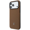 Mercedes-Benz Grill Pattern Leather MagSafe dėklas ir kortelių piniginės rinkinys, skirtas Apple iPhone 18 Pro Max / 17 Pro Max, camel