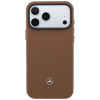 Mercedes-Benz Grill Pattern Leather MagSafe dėklas ir kortelių piniginės rinkinys, skirtas Apple iPhone 18 Pro Max / 17 Pro Max, camel