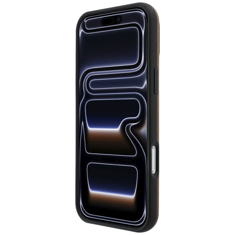 Mercedes-Benz Grill Pattern Leather MagSafe dėklas ir kortelių piniginės rinkinys, skirtas Apple iPhone 18 Pro Max / 17 Pro Max, camel