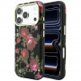 Guess Blossom Roses Print MagSafe dėklas, skirtas Apple iPhone 18 Pro / 17 Pro, juodas