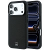 Mercedes-Benz dėklas Grill Pattern ir kortelių piniginė iš ekologiškos odos su MagSafe, skirtas Apple iPhone 18 Pro Max / 17 Pro Max, juodas