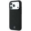 Mercedes-Benz dėklas Grill Pattern ir kortelių piniginė iš ekologiškos odos su MagSafe, skirtas Apple iPhone 18 Pro Max / 17 Pro Max, juodas
