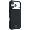 Mercedes-Benz dėklas Grill Pattern ir kortelių piniginė iš ekologiškos odos su MagSafe, skirtas Apple iPhone 18 Pro Max / 17 Pro Max, juodas