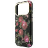 Guess Blossom Roses Print MagSafe dėklas, skirtas Apple iPhone 18 Pro Max / 17 Pro Max, juodas