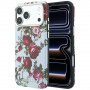 Guess GUE6026 Blossom Roses Print MagSafe dėklas, skirtas Apple iPhone 18 Pro / 17 Pro, mėlynas