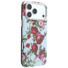 Guess GUE6026 Blossom Roses Print MagSafe dėklas, skirtas Apple iPhone 18 Pro / 17 Pro, mėlynas