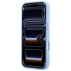 Guess Grained Triangle Logo MagSafe kietasis dėklas, skirtas Apple iPhone 18 Pro / 17 Pro, mėlynas