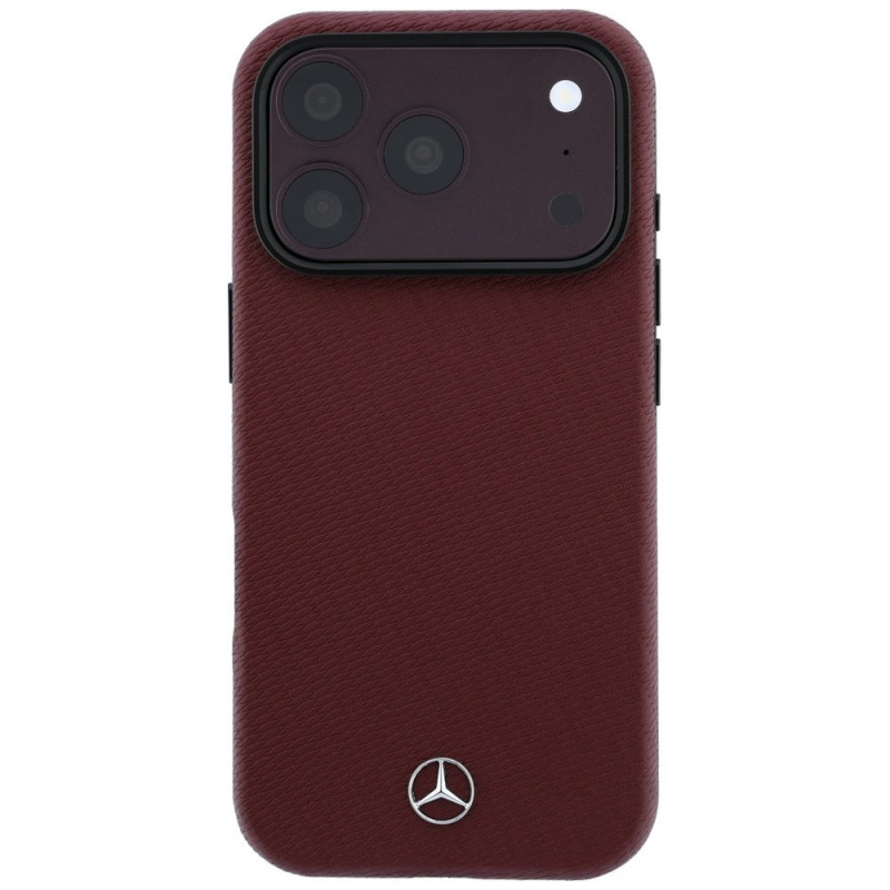 Mercedes-Benz dėklas Grill Pattern ir kortelių piniginė iš ekologiškos odos su MagSafe, skirta Apple iPhone 18 Pro Max / 17 Pro Max, juodas