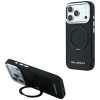 Karl Lagerfeld Ring Stand 360 Saffiano Classic Logo MagSafe dėklas, skirtas Apple iPhone 18 Pro / 17 Pro, juodas (KF003179)