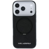 Karl Lagerfeld Ring Stand 360 Saffiano Classic Logo MagSafe dėklas, skirtas Apple iPhone 18 Pro / 17 Pro, juodas (KF003179)