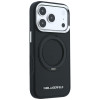 Karl Lagerfeld Ring Stand 360 Saffiano Classic Logo MagSafe dėklas, skirtas Apple iPhone 18 Pro / 17 Pro, juodas (KF003179)